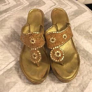 Jack Rogers Marbella Leather and Cork wedges